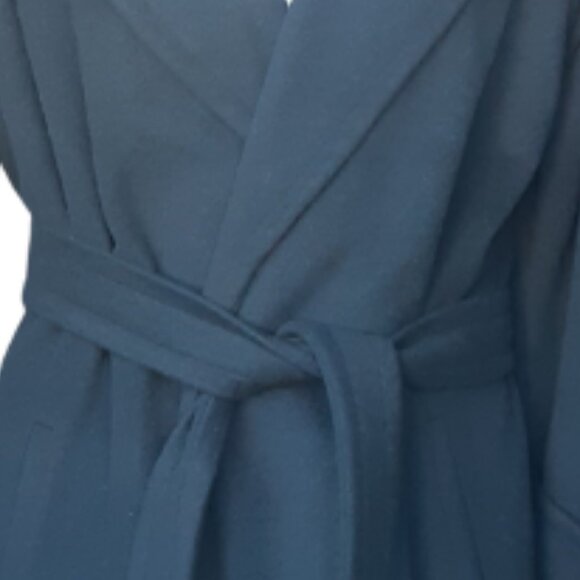 Regency Neiman Marcus 100% Cashmere Full Length Black Maxi Overcoat SZ 8 1970s - Picture 2 of 16